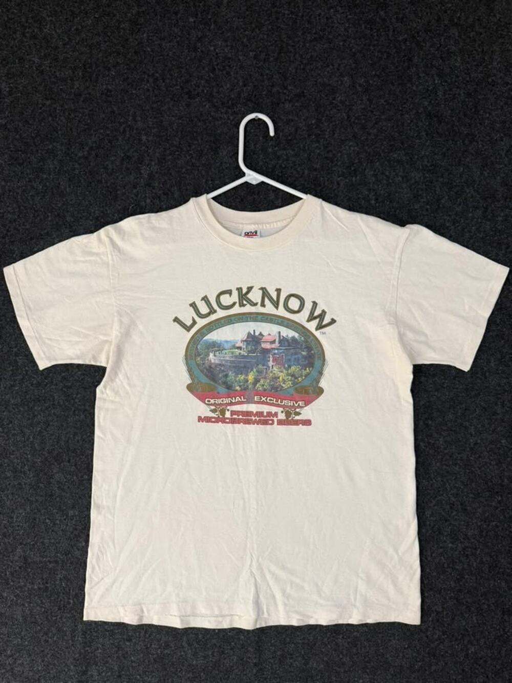 Vintage Lucknow India Microbrewed Beers T Shirt Mens XL Anvil USA